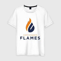 Футболка хлопковая мужская Copenhagen Flames лого, цвет: белый