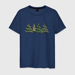 Мужская футболка Новогодние деревья