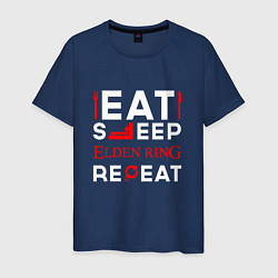 Мужская футболка Надпись eat sleep Elden Ring repeat