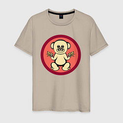 Мужская футболка Обезьянка с бананами - милое животное