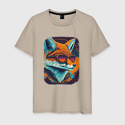 Мужская футболка Old Fox with glasses