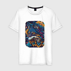 Мужская футболка Abstract Wolf