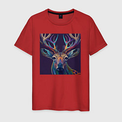 Мужская футболка Красочный олень - нейросеть