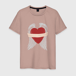 Мужская футболка Сердце с крыльями