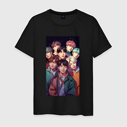 Мужская футболка BTS art anime