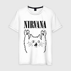 Мужская футболка Nirvana - rock cat