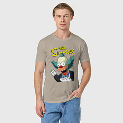 Футболка хлопковая мужская Krusty the clown, цвет: миндальный — фото 2