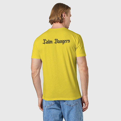 Мужская футболка Calm dangers black 2 side / Желтый – фото 4
