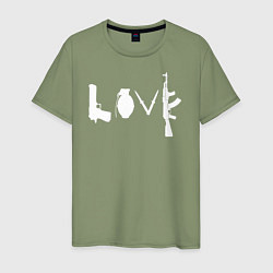 Мужская футболка Love из оружия