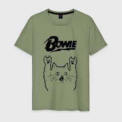 Мужская футболка David Bowie - rock cat