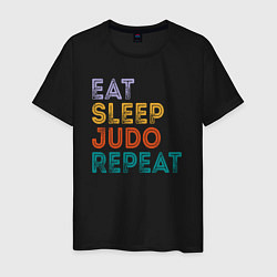 Мужская футболка Еда сон дзюдо