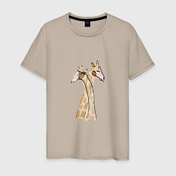 Мужская футболка Нежные жирафы
