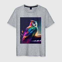Мужская футболка Музыкальная сова - нейросеть