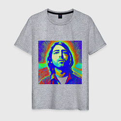Мужская футболка Kurt Cobain Glitch Art