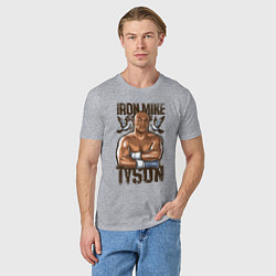 Футболка хлопковая мужская Iron Mike Tyson Железный Майк Тайсон, цвет: меланж — фото 2