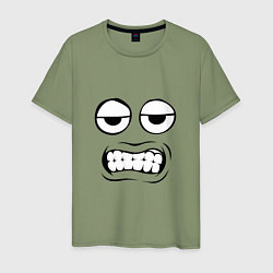 Мужская футболка Unhappy tired emoji smile face