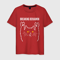 Мужская футболка Breaking Benjamin rock cat