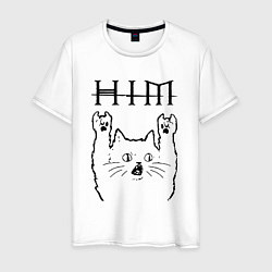 Мужская футболка HIM - rock cat