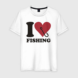 Мужская футболка I love fishing