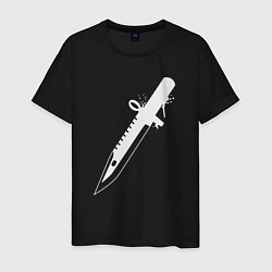 Футболка хлопковая мужская Super knife, цвет: черный
