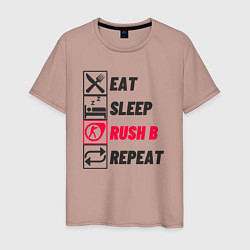 Мужская футболка Eat sleep rush b repeat