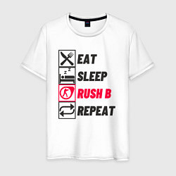 Мужская футболка Eat sleep rush b repeat