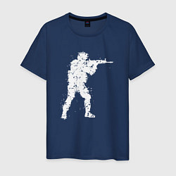 Футболка хлопковая мужская Soldier counter strike, цвет: тёмно-синий