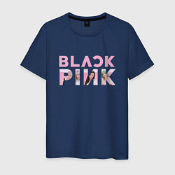 Мужская футболка Blackpink logo Jisoo Lisa Jennie Rose