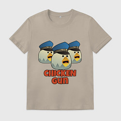 Мужская футболка Chicken Gun команда синие