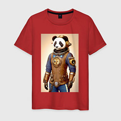 Мужская футболка Cool panda - steampunk - neural network