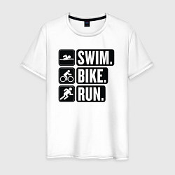 Мужская футболка Swim bike run