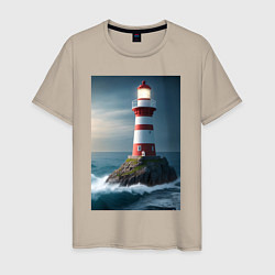 Мужская футболка Маяк в море