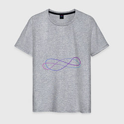 Мужская футболка Две цветных бесконечности