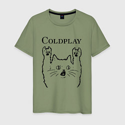 Мужская футболка Coldplay - rock cat