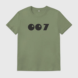 Футболка хлопковая мужская Number 007, цвет: авокадо