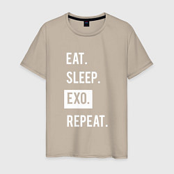 Мужская футболка Eat Sleep EXO Repeat