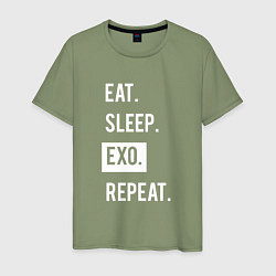 Мужская футболка Eat Sleep EXO Repeat