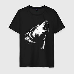 Мужская футболка Волк воет