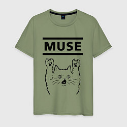 Мужская футболка Muse - rock cat