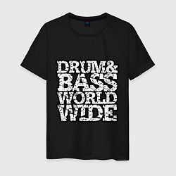 Мужская футболка Drum and bass world wide