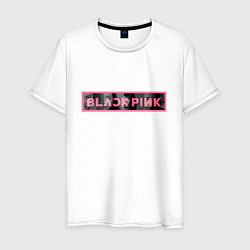 Мужская футболка Логотип Black Pink и силуэты участниц