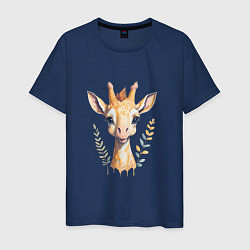 Мужская футболка Милый жираф