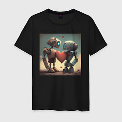 Мужская футболка Сердце и роботы