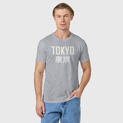 Футболка хлопковая мужская Japan - Tokyo, цвет: меланж — фото 2