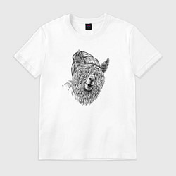 Мужская футболка Альпака в шапке