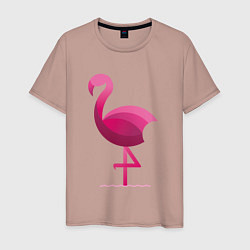 Мужская футболка Фламинго минималистичный