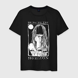 Футболка хлопковая мужская Bring Me the Horizon girl, цвет: черный