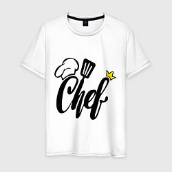 Мужская футболка Надпись - шеф повар
