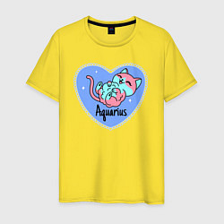 Мужская футболка Пушистый котик - водолей