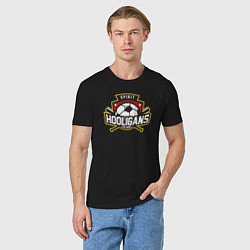 Футболка хлопковая мужская Spirit hooligans, цвет: черный — фото 2